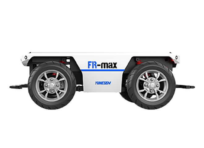 Product side view of the FR-max heavy-duty steering chassis for parameter specifications