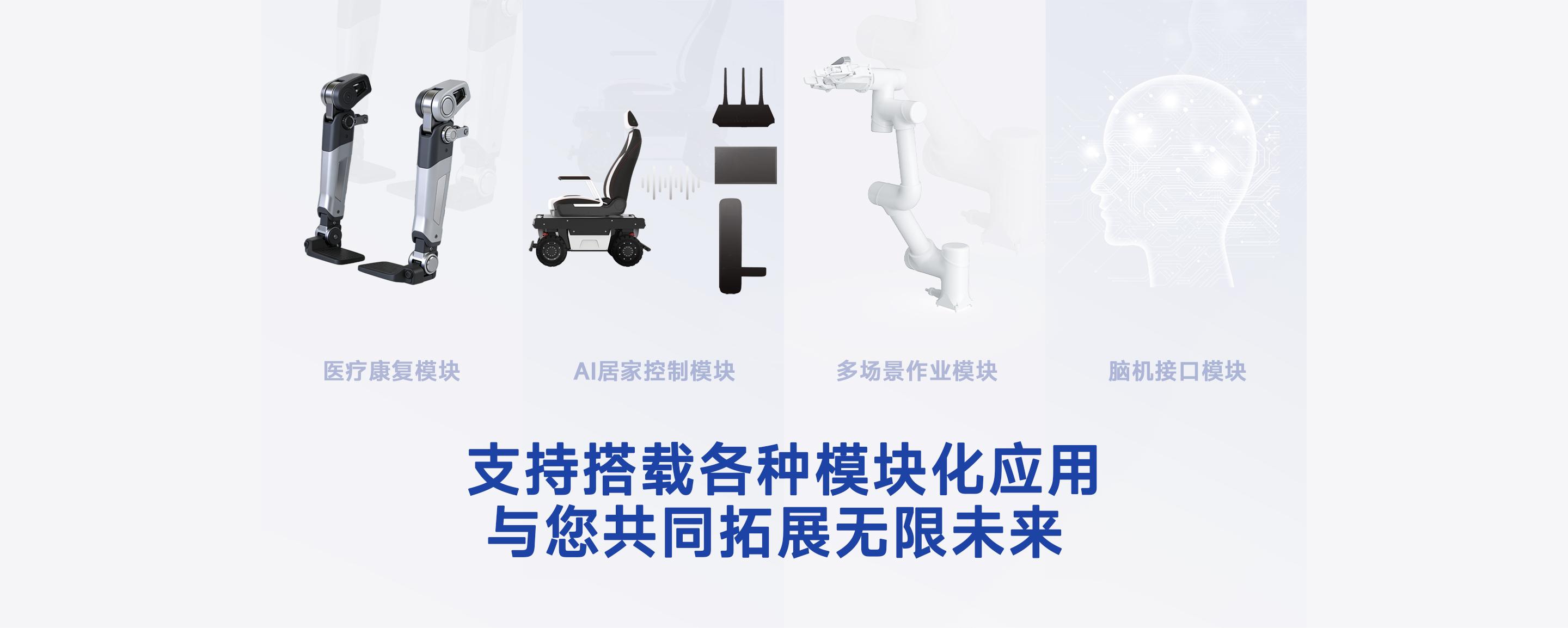 FW-venus250KG医用全向底盘模块化拓展：支持医疗康复、AI居家控制、多场景作业及脑机接口模块