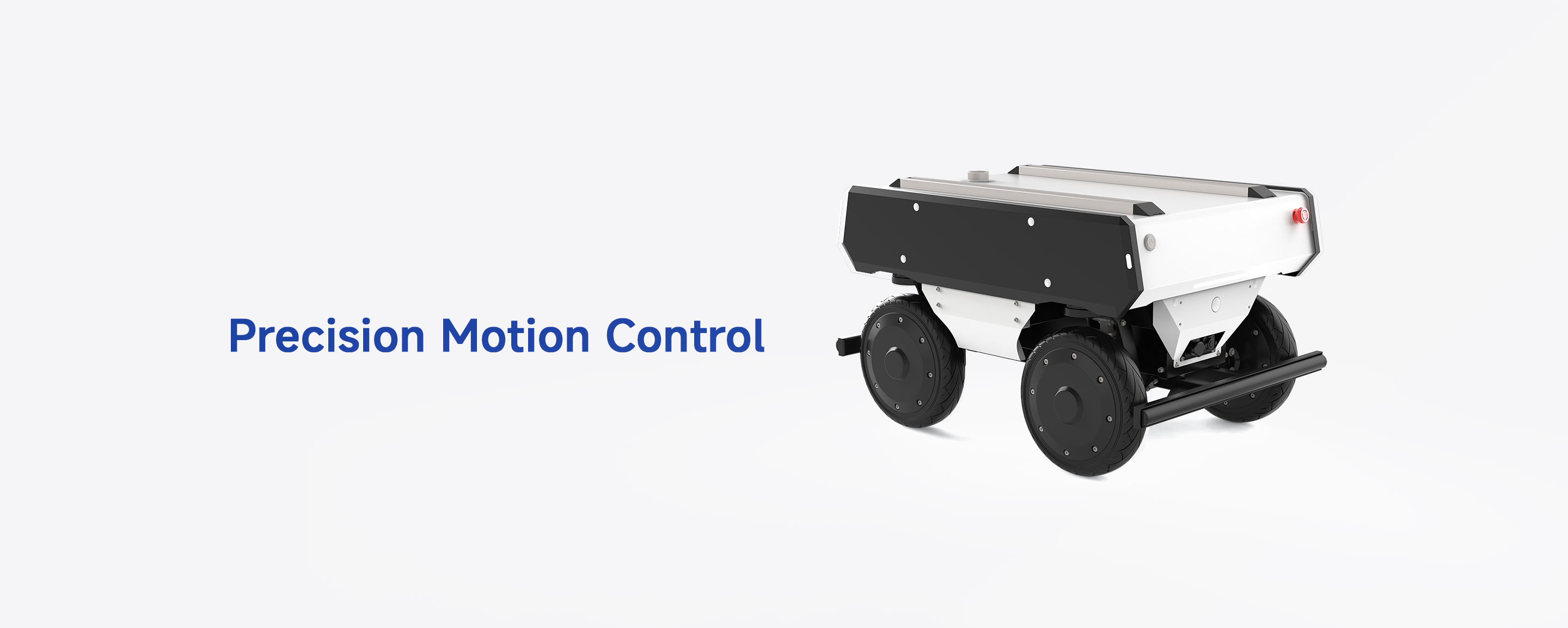 FW-mid pro heavy duty agv chassis rear view highlighting lateral movement swerve wheels and precision motion control