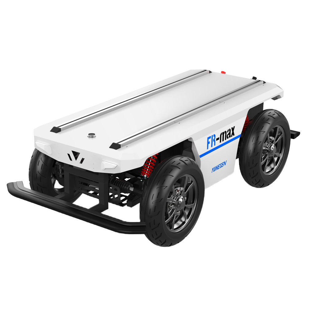 Ackermann series fr-max steering chassis for outdoor UGV applications.