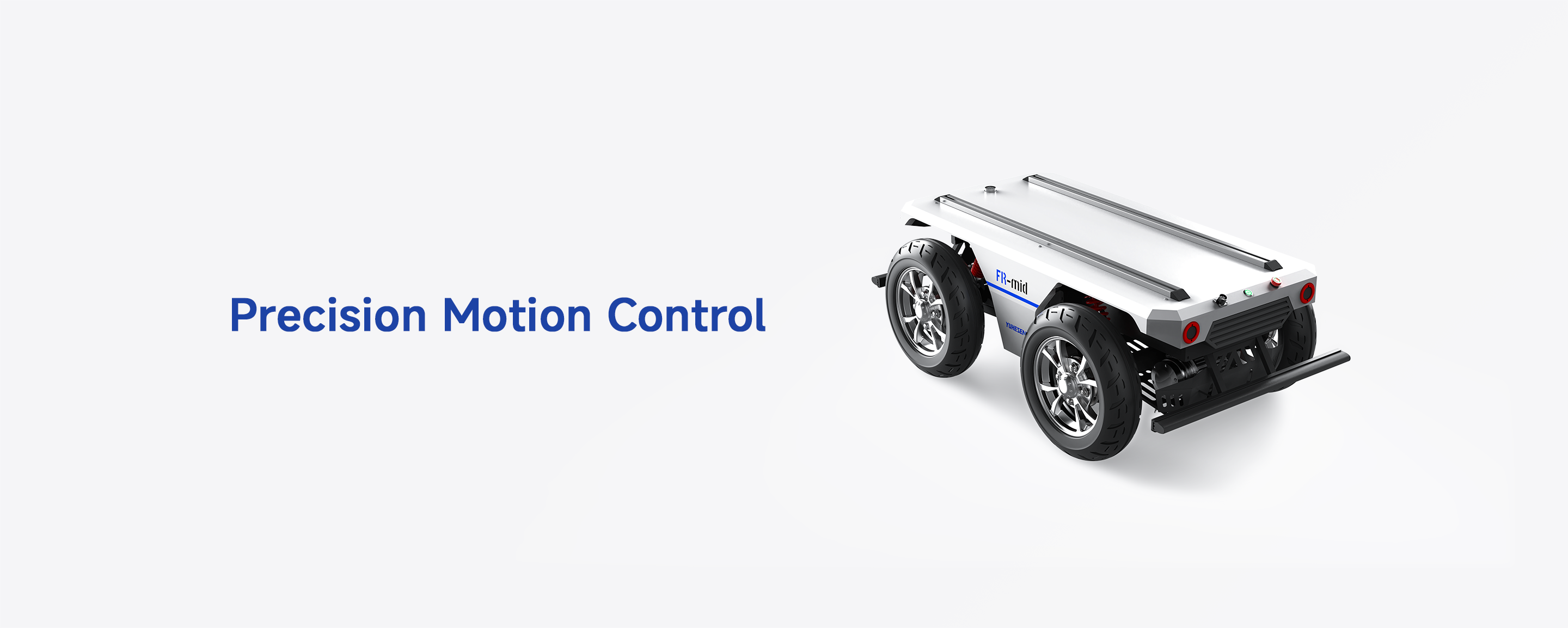 FR-mid 100KG Ackermann UGV chassis demonstrating precision motion control